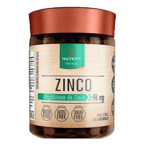 Zinco Quelato Bisglicinato Vegano 60 Capsulas Nutrify