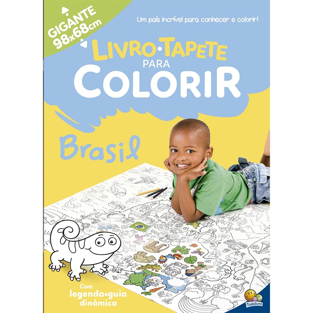 Livro Infantil Tapete para Colorir - Brasil