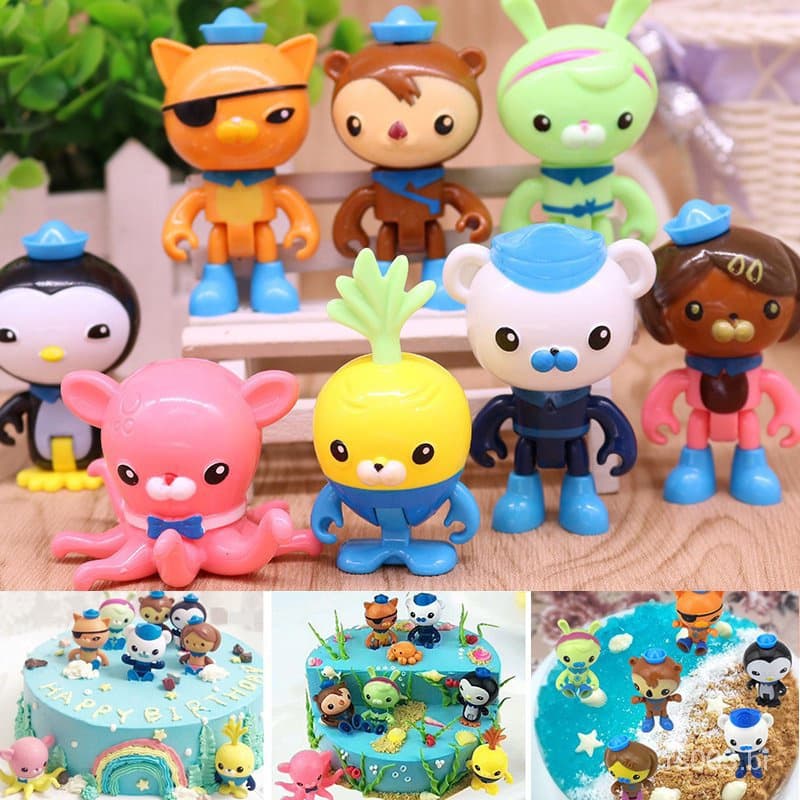 8pcs Brinquedos infantis Os Octonauts Buck Dolls Captain Action Figure H3KT