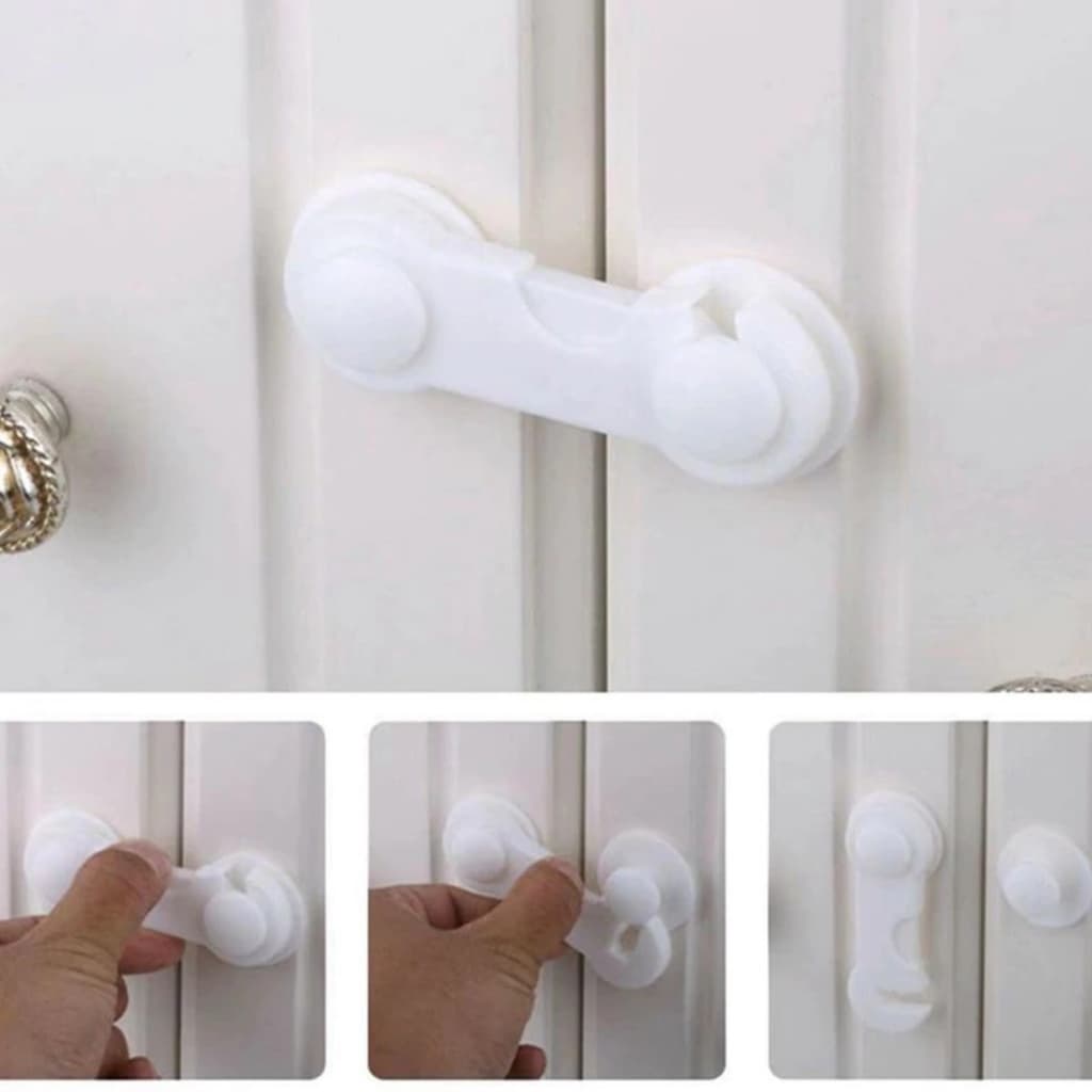 10 UNIDADES TRAVA PROTETORA BEBE PARA GAVETAS PORTAS DE ARMARIO