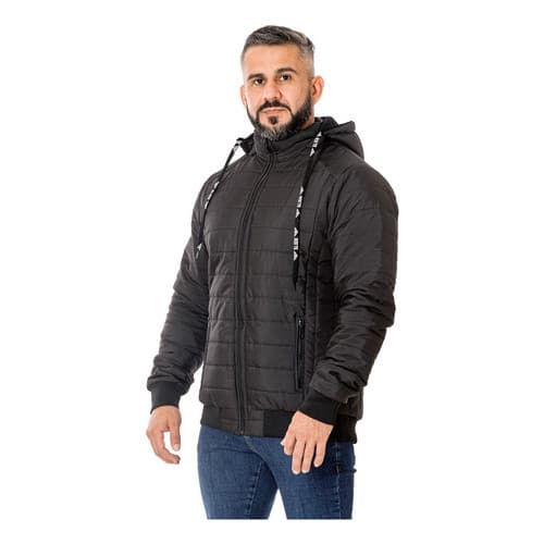 Jaqueta Masculina Forrada por dentro Pelo Fleece Pelúcia Puffer Bobojaco Nylon Matelado com Bolso