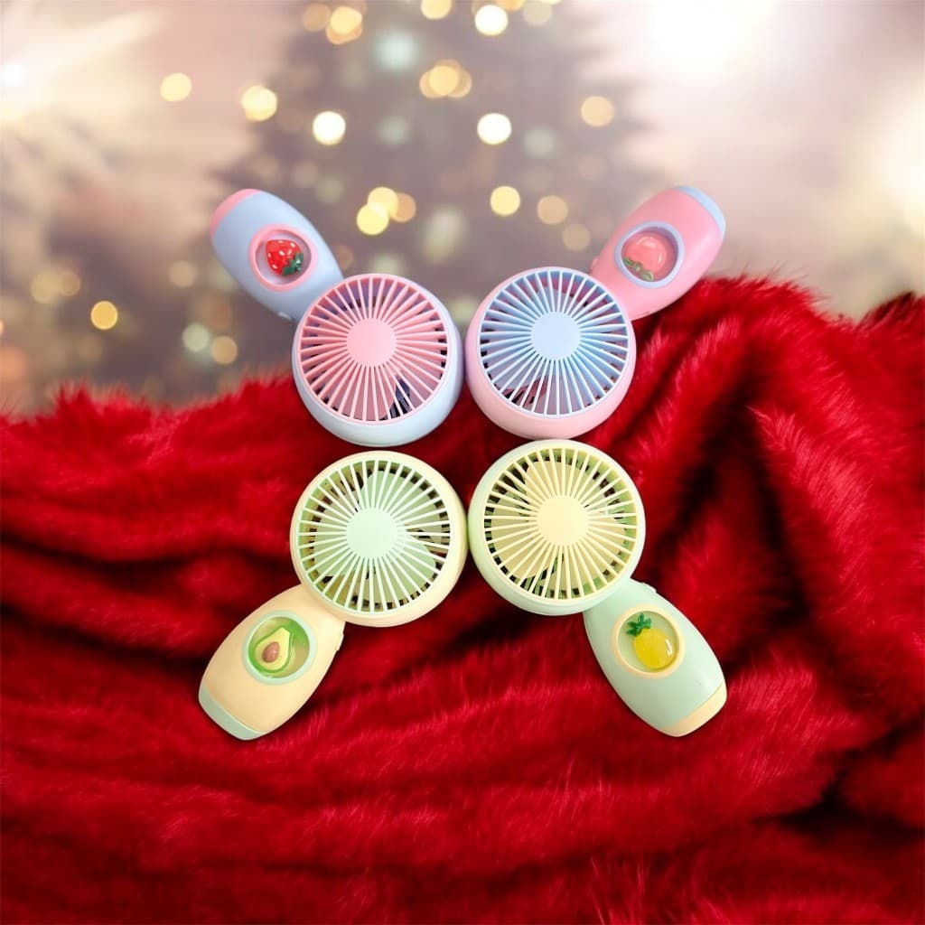 Mini Ventilador Portátil Recarregável USB com design Divertido