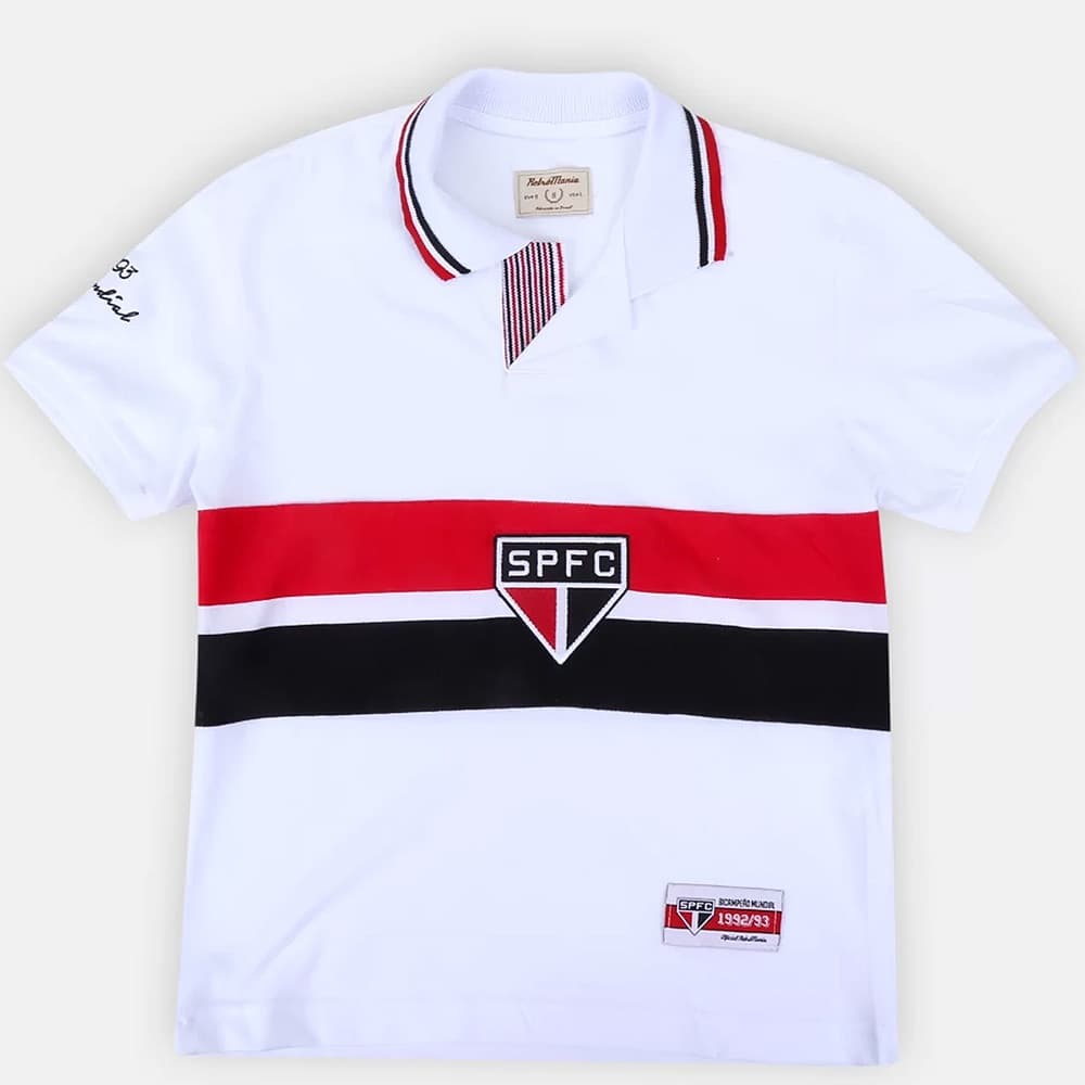Camisa São Paulo Retrô Bi-Mundial 92/93 Infantil Juvenil Unissex Oficial
