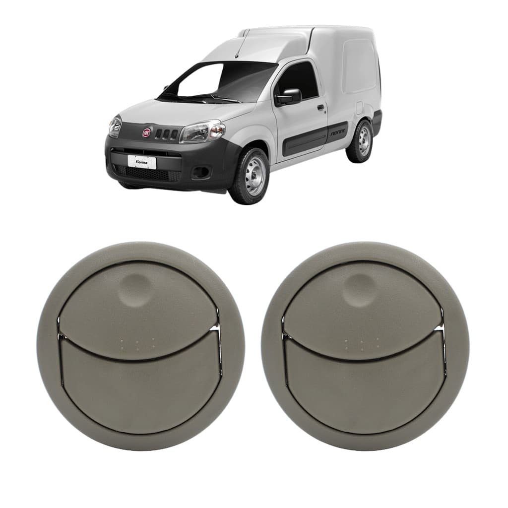 Jogo 2 Difusores De Ar Cinza Uno Vivace 2010 Até 2014 Fiorino 2014 Até 2020 Lateral