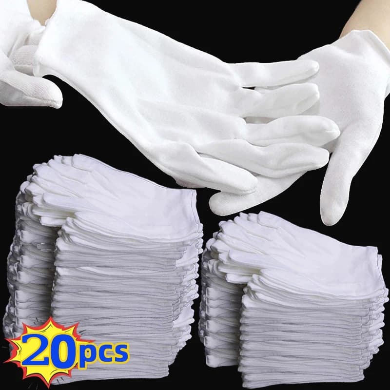 Luvas De Trabalho De Algodão Branco Manuseio De Mãos Alta Espessura Ferramentas De Limpeza Doméstica Mittens Táticas