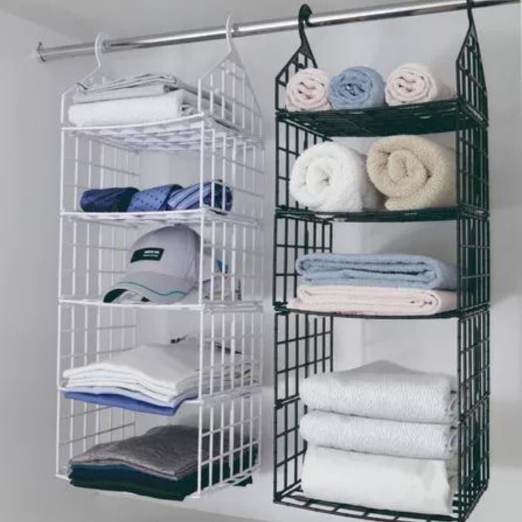 Organizador Suspenso Dobrável Colmeia Roupa Armario Sapateira