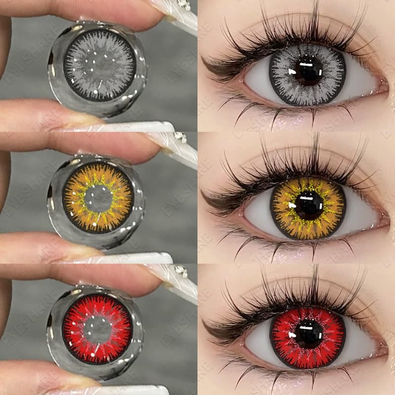 EYESHARE AYY/BELLA/NEBULA Lente De Contato Colorida 1 Par 14.5 Mm Para Cosplay Halloween Softlens Anual