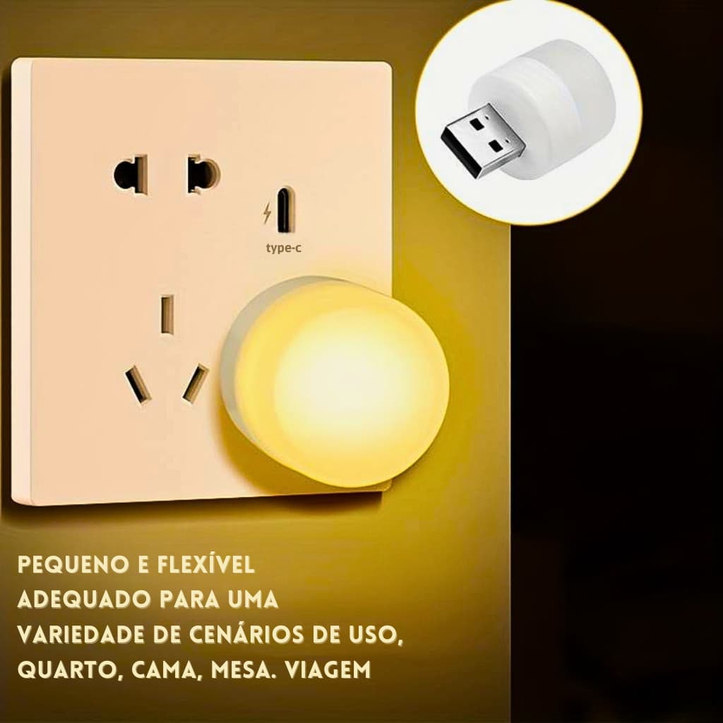 KIT 15 Micro Luminária Abajur Lâmpada USB Portátil Ideal para Leitura SHUSHU SHOP