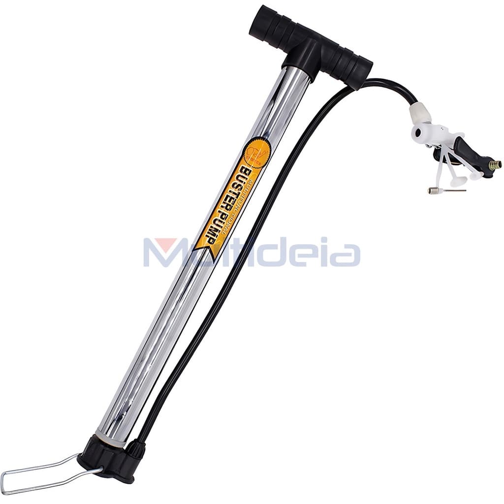 Bomba de Ar Manual Bolas Pneus Bicicletas Bikes Colchões Boias Brinquedos Infláveis 5 Bicos Cabo Emborrachado