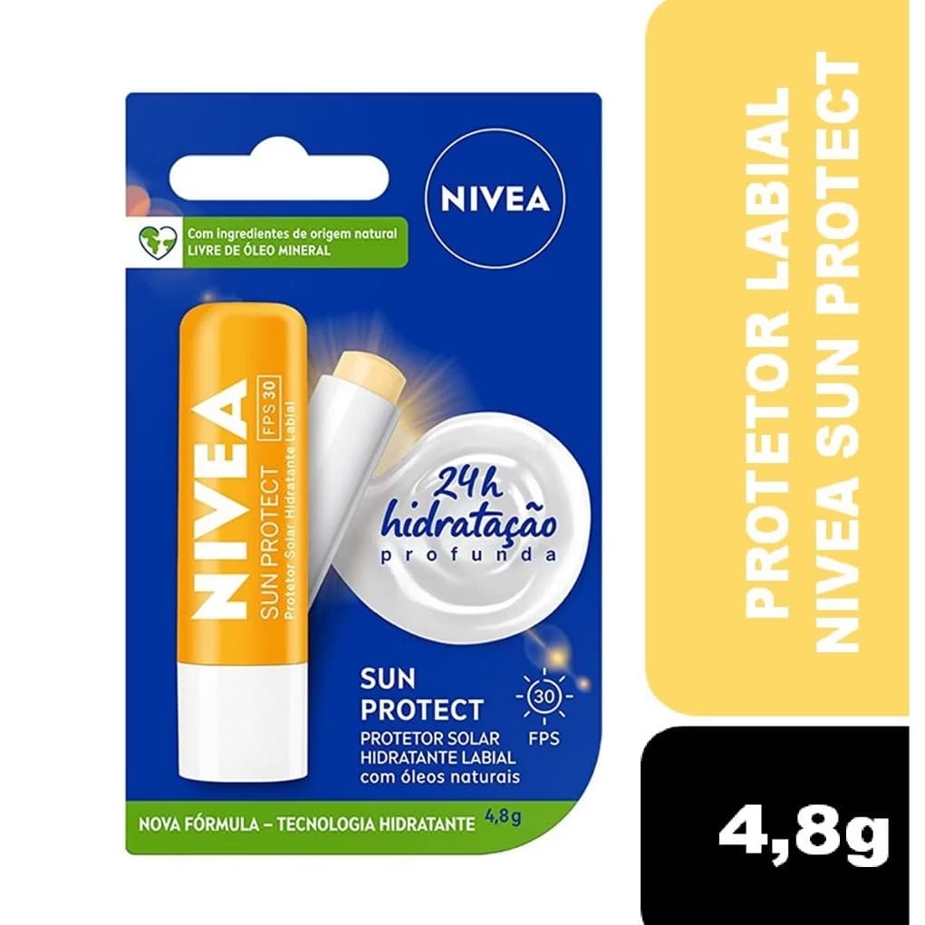 Protetor Labial hidratante Nivea 4,8g Sun Protect