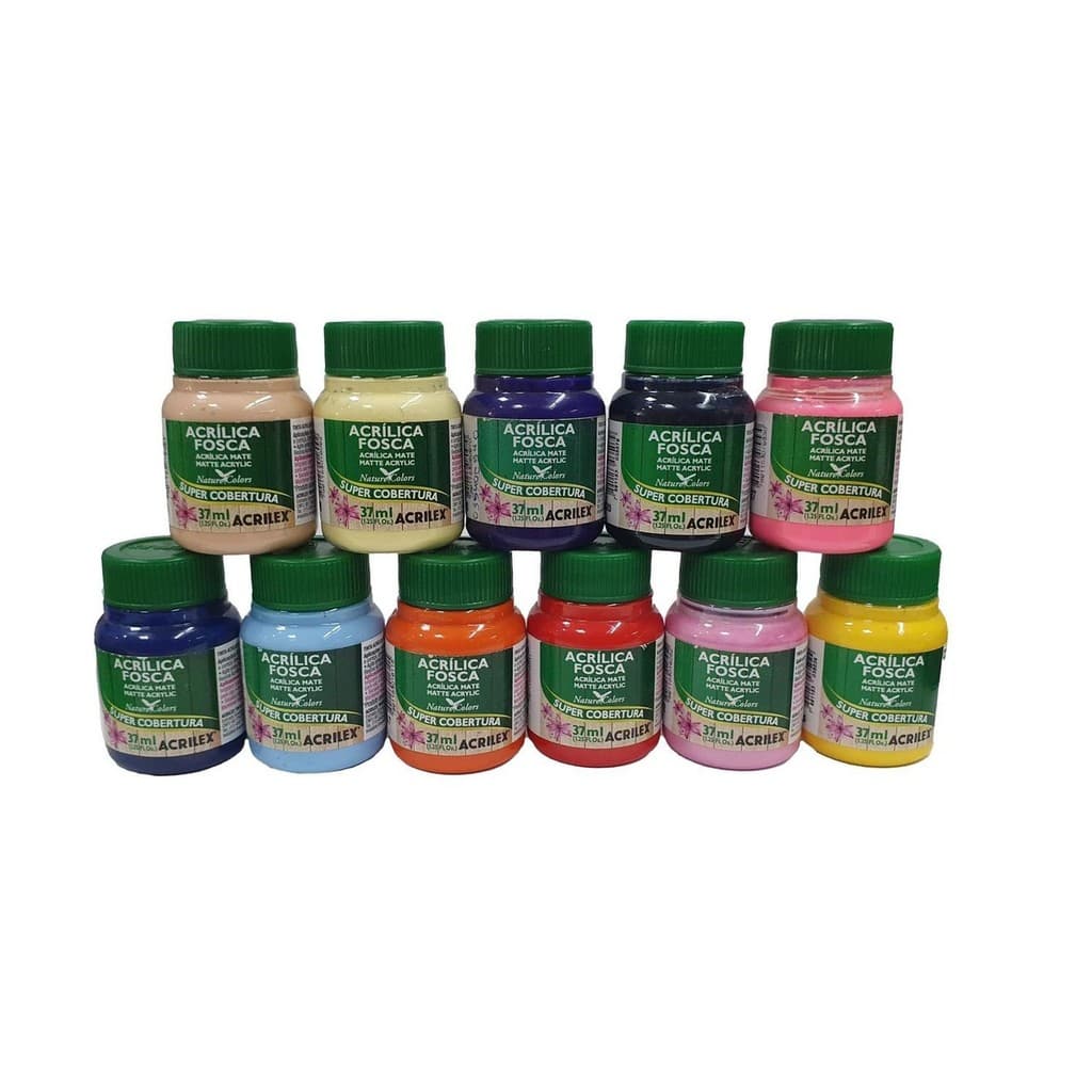 Kit Tinta Acrilica Fosca Para Artesanato 37ml Acrilex Escolha As Cores