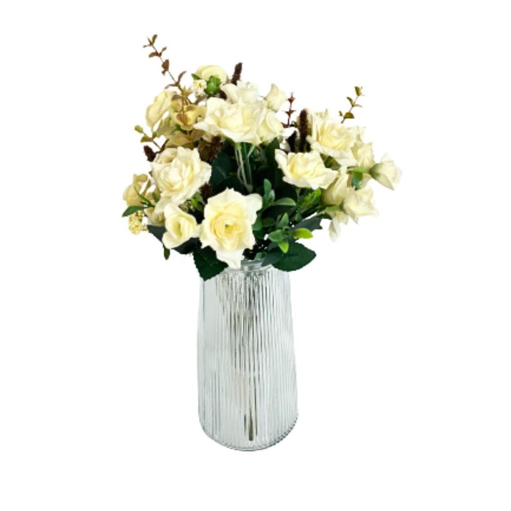 Vaso Decorativo De Vidro Transparente Cilindrico Decorativo Elpis 850ml