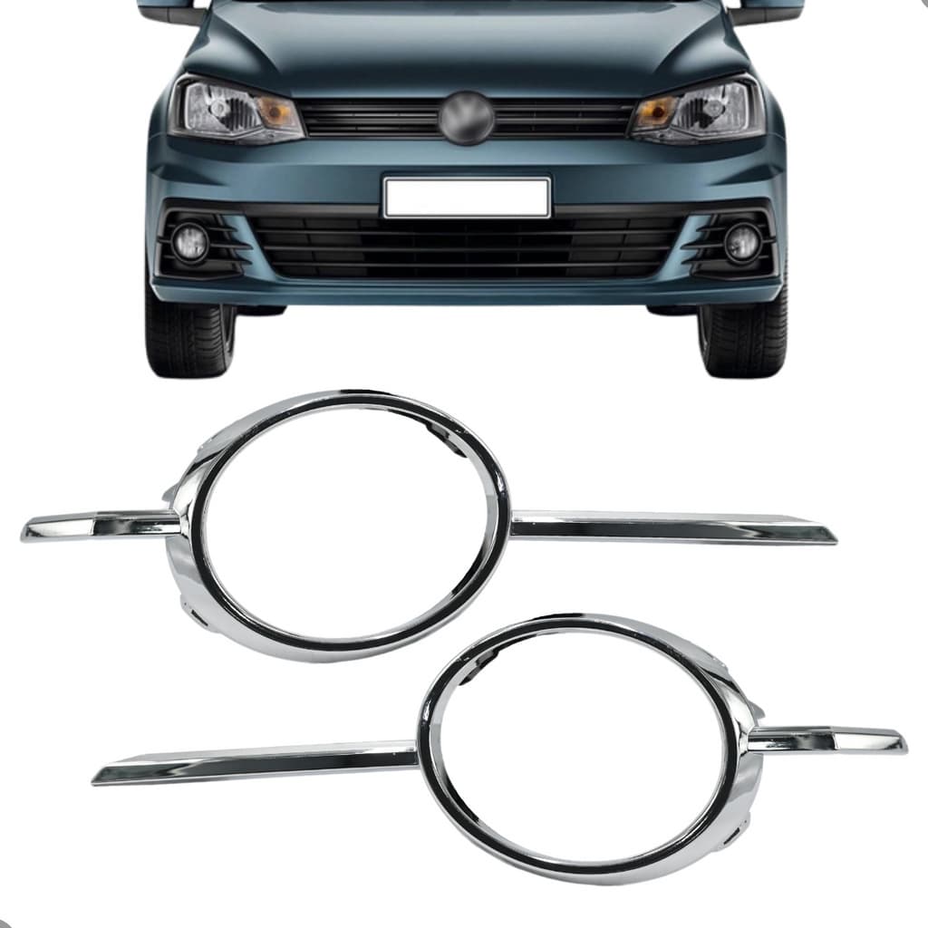 Kit Aro Moldura Farol Milha Gol Voyage G7 2016 17 18 2019 Cromado