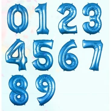 BALÃO METALIZADO NÚMERO 70CM AZUL ARTIMAGEM