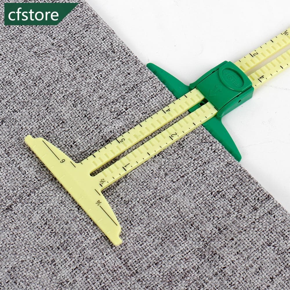5 Em 1 Medidor Deslizante Multi-Funcional De Medida De Costura Ferramentas Régua De Corte De Tecido Desenho E3S4
