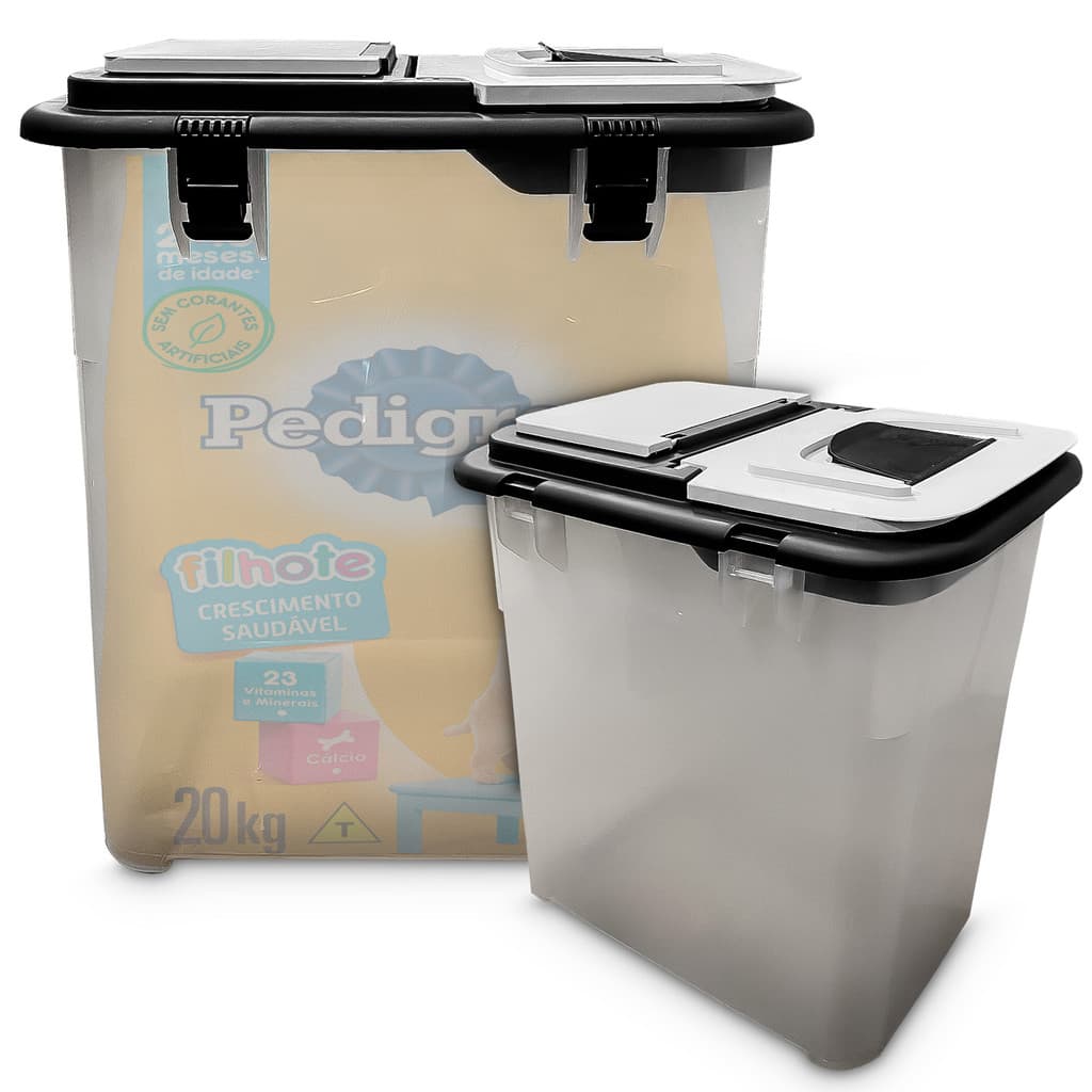 Porta Ração Grande Container Dispenser MecBox 35 Litros - Mec Pet