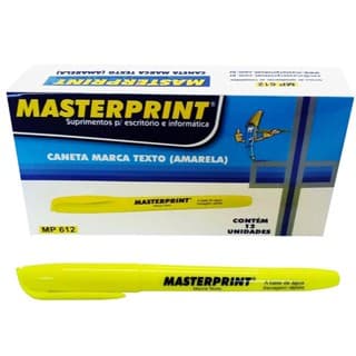 Kit 12 Marca Texto Neon Amarelo Masterprint - Grifa Texto