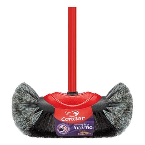Vassoura Bola de Pelo Natural e Sintetico Para Ceramica Porcelanato Laminado Teto Com Cabo Condor