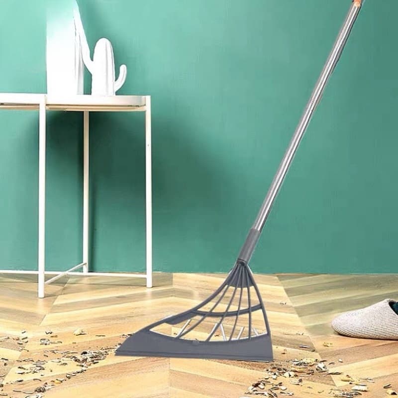 Vassoura Mágica Rodo Tira Pelo Limpa Vidro Seca Bem Silicone Cabo Grande 90cm