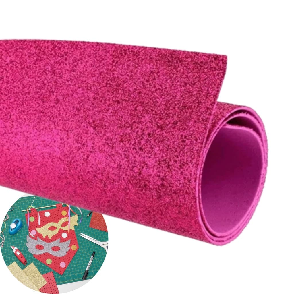 Folhas De Eva 2mm Placas Zook Glitter Artesanato Escolar - Kit 10 Folhas 20x30