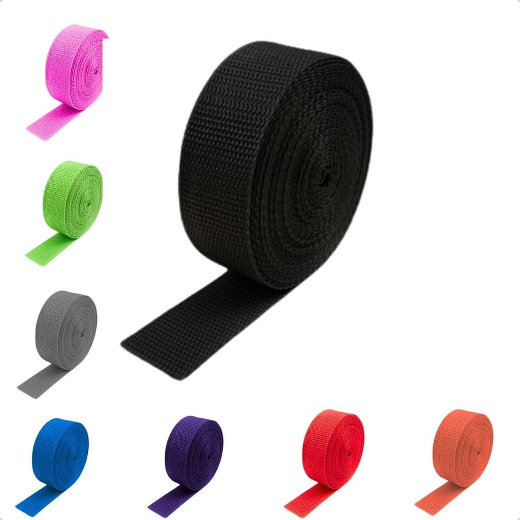 Kit 3 Metros Fita Ca 25mm Alça Cadarço Para Mochilas, Bolsas E Cintos Malas Bags