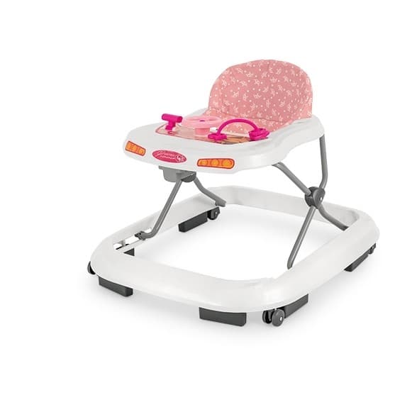 Andador Princesa Rosa Coroa Infantil Musical Som Bebê Com Brinquedos Tutti Baby
