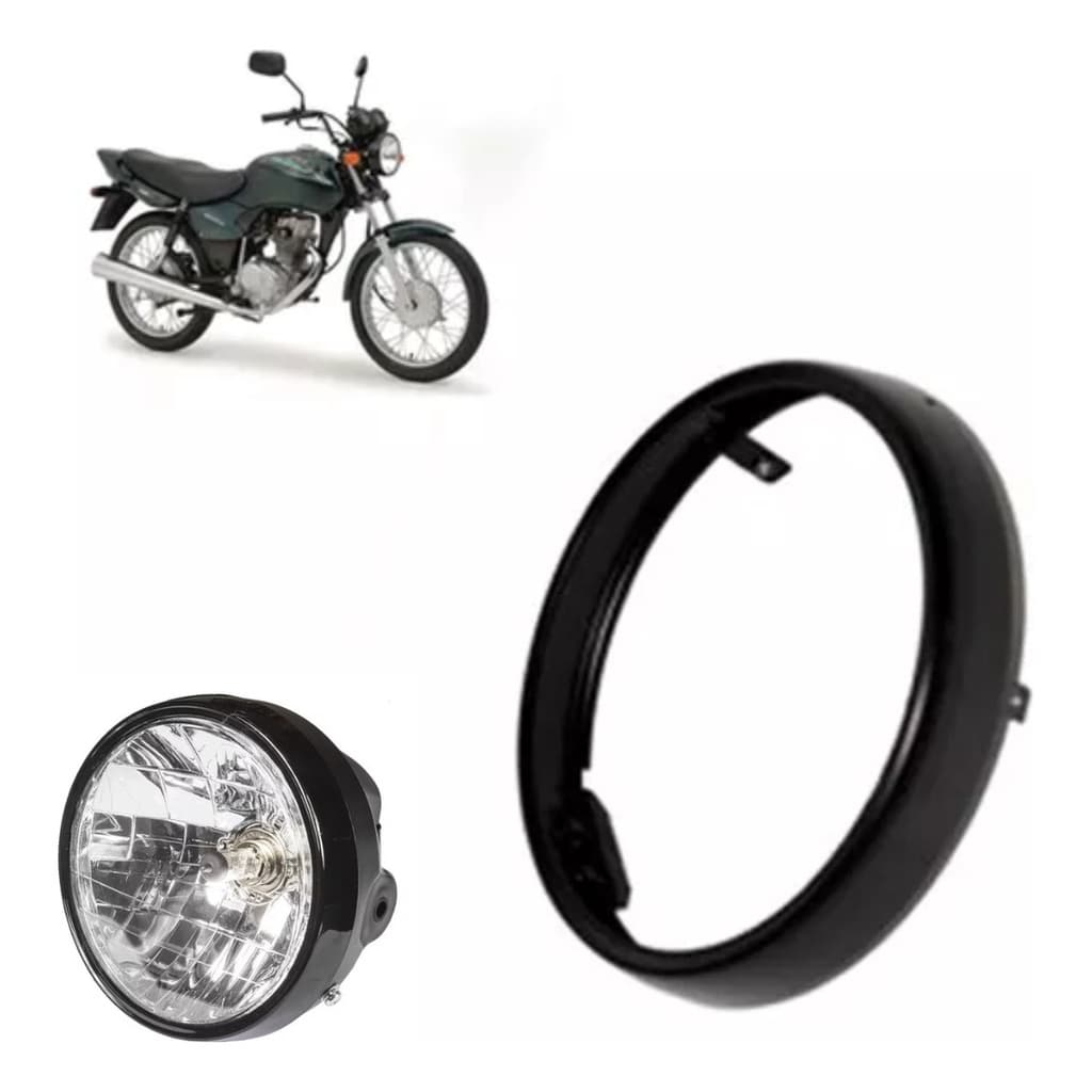Aro Farol Honda Titan Fan 150 Titan Fan 125 Até 2013 Composição Ferro
