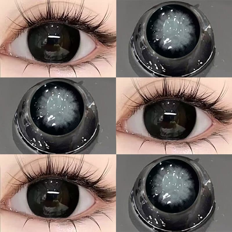 Eyeshare Beautyeye Lente De Contato Preta/Chocolate/Cinza/Marrom 1 Par De Lentes Coloridas Natuer De 14.5 Mm Softlens An