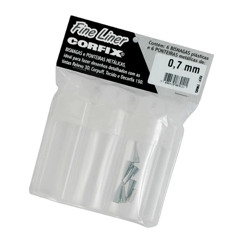 KIT CORFIX FINE LINER 06 BISNAGAS + 06 PONTEIRAS 0,5mm + DES