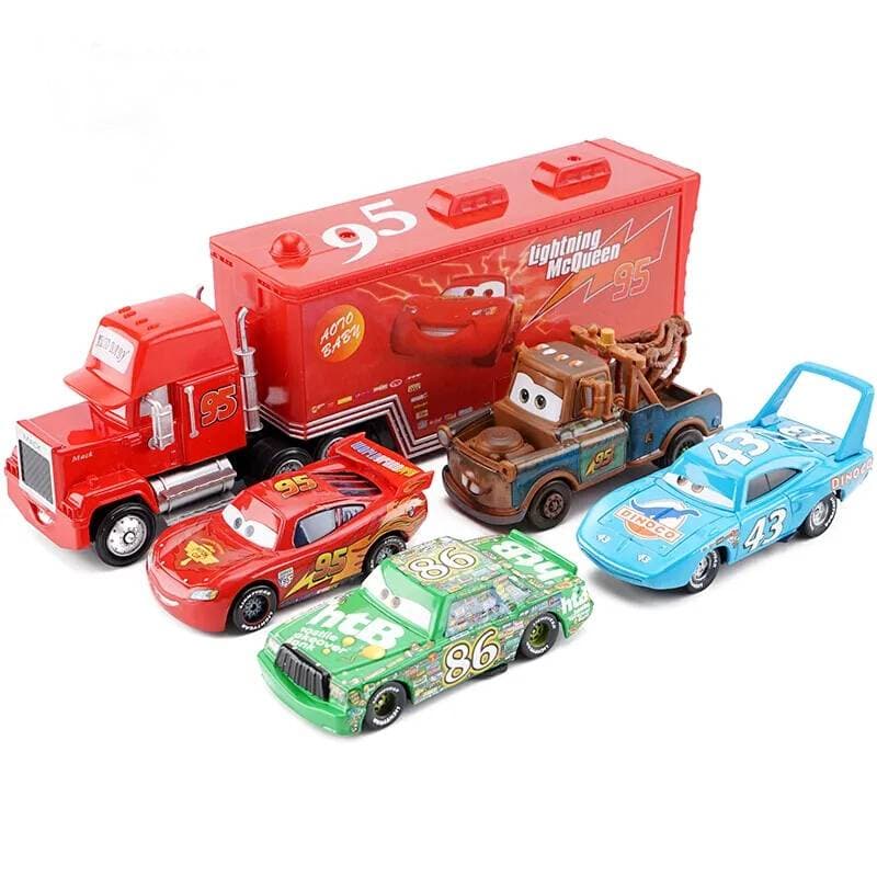 Relâmpago De Carro De Brinquedo McQueen Jackson Tempestade Mike Tio Caminhão 1 : 55 Modelo Liga Leve Conjunto Infantil