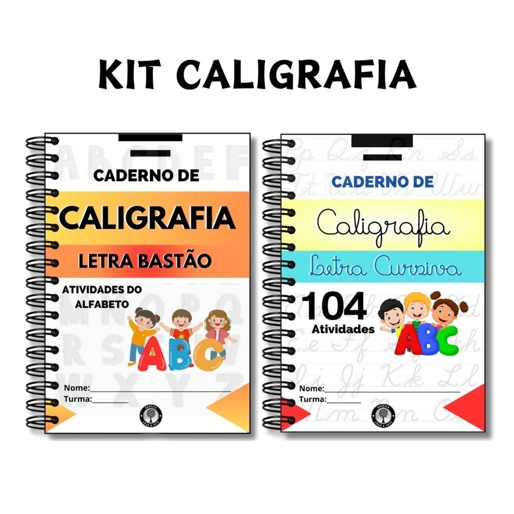 Kit Caderno De Caligrafia Infantil Com 208 Atividades Para Praticar