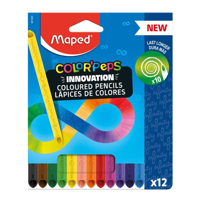 Lápis de cor Color'Peps Infinity 12 cores 861600 Maped