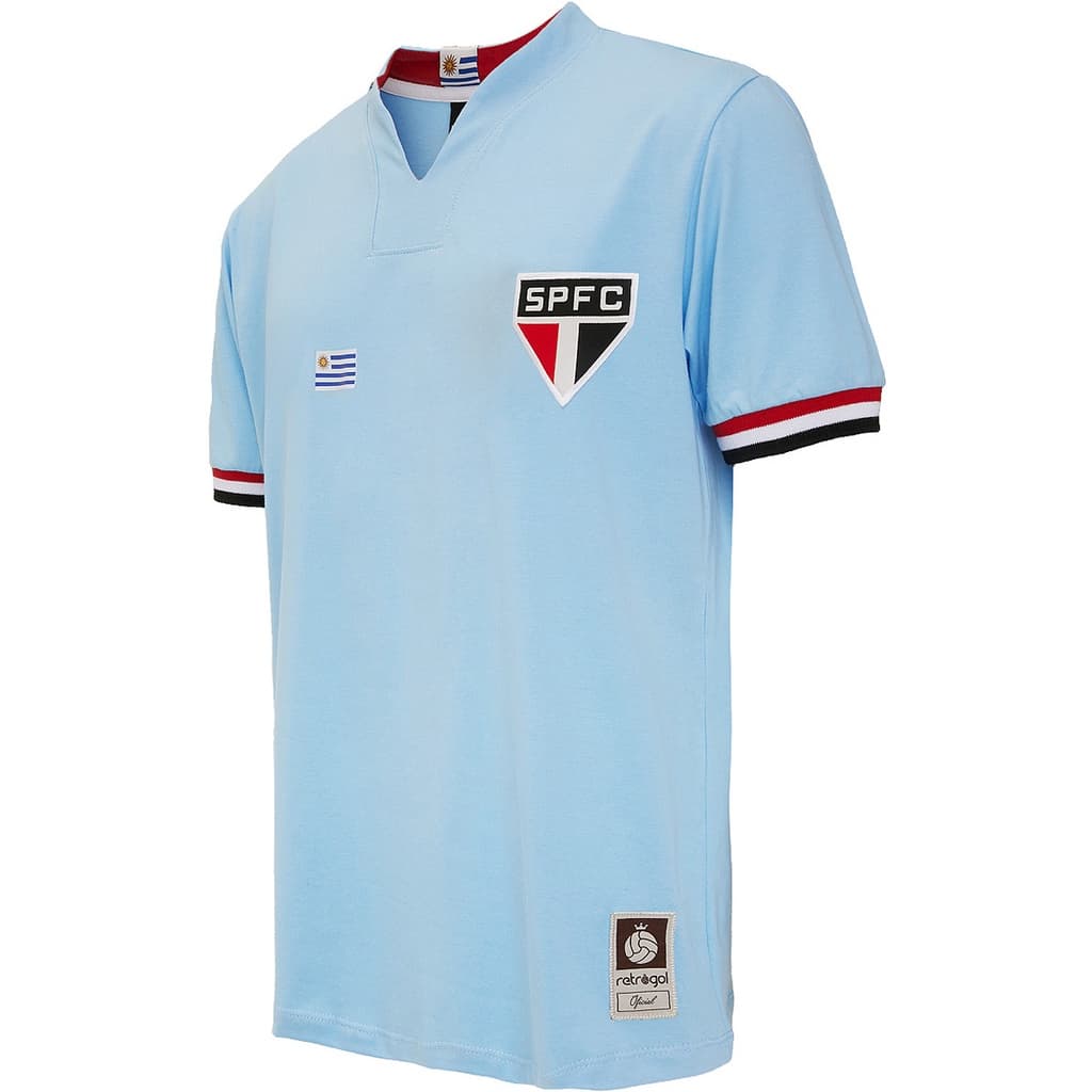 Camisa São Paulo Retrô Uruguai nº 2 Coleção Ídolos Masculina Oficial