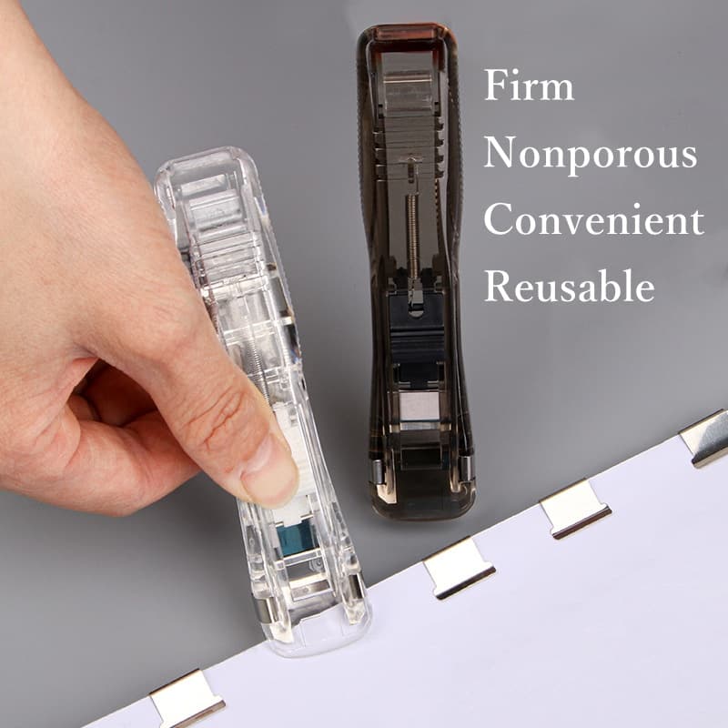 Agrafador sem furos Metal Push Clamp Binder Ferramenta de encadernação de documentos de arquivo de escritório escolar