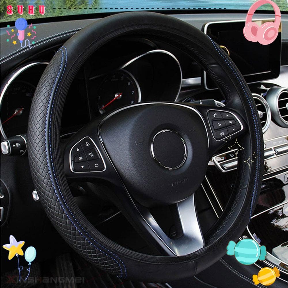Capa Protetora Do Volante SUHU , Carro Em Couro Da Luva Universal À Prova De Derrapagem