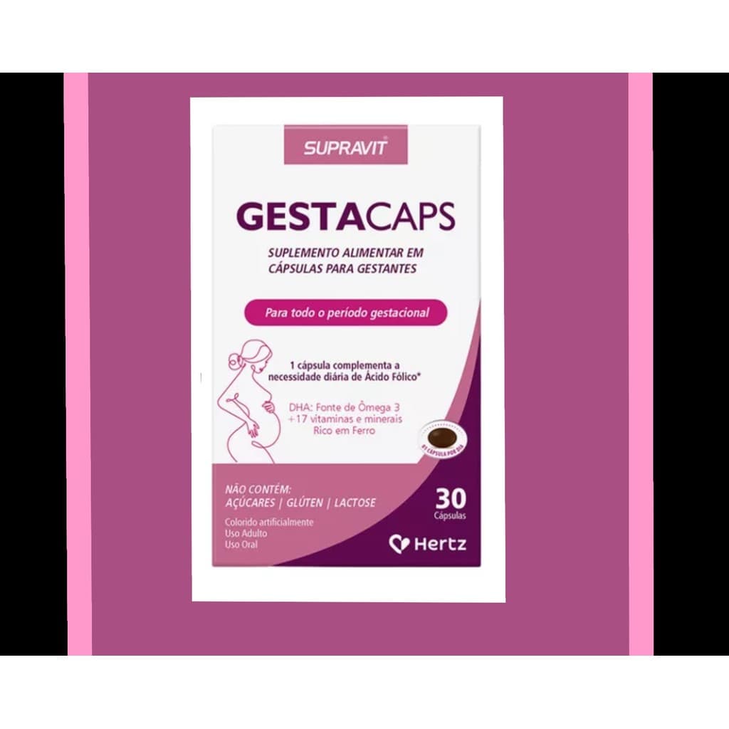 Vitamina e Suplemento para Gestantes Completa com Omega 3 / Gestacaps  Com 30Capsulas - Kley Hertz