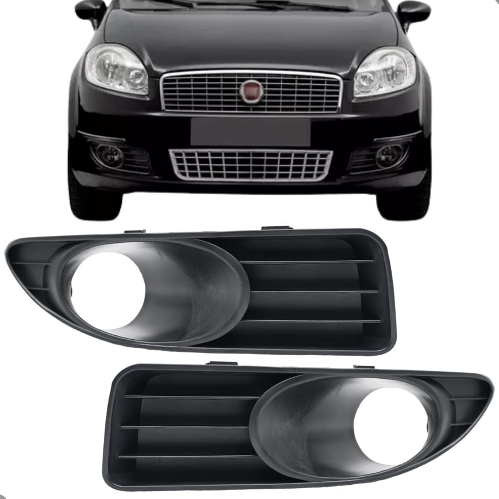 Par Grade Moldura Farol Milha Linea 2008 09 10 11 12 13 2014 Com furo