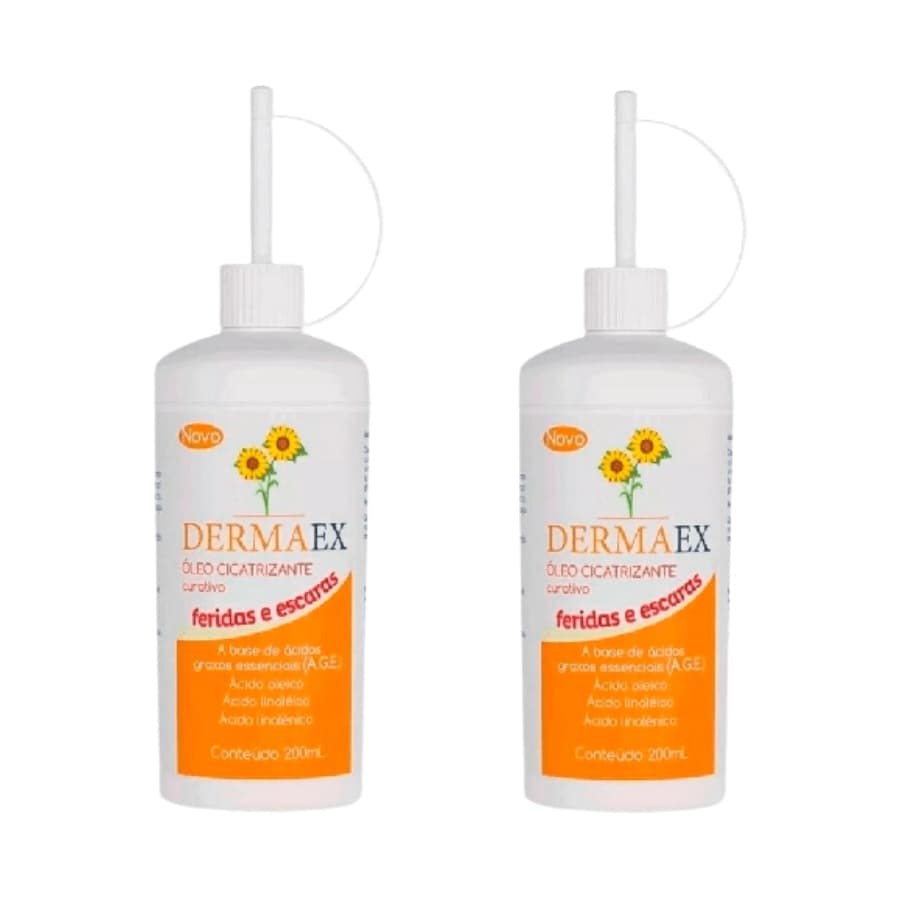 Kit c/2 Óleo De Girassol Dermaex 200ml Óleo Cicatrizante