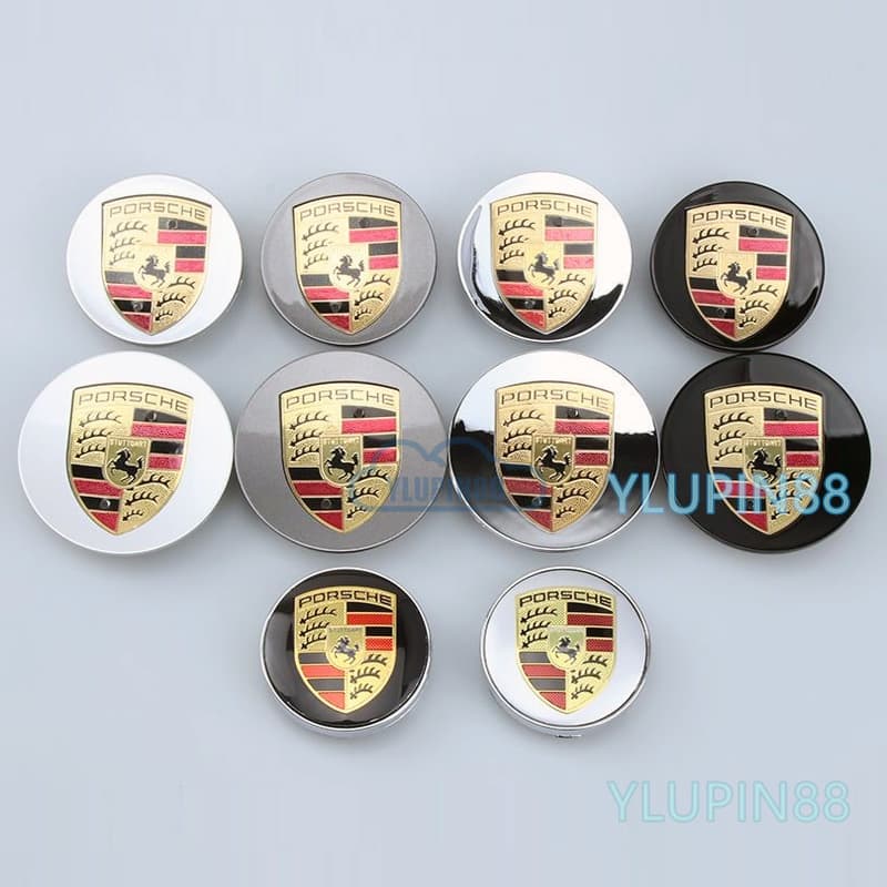 4pcs Porsche Carro Centro Da Roda Tampas De Cubo 60 65 76mm Emblema De Aro Adesivo Deacls Para Macan Panmaera Cayenne