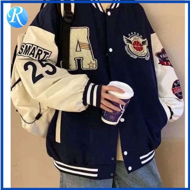 Casaco De Baseball Masculino Impresso Americano Estilo Primavera E Outono Ins Style Casual Loose Cool Coats
