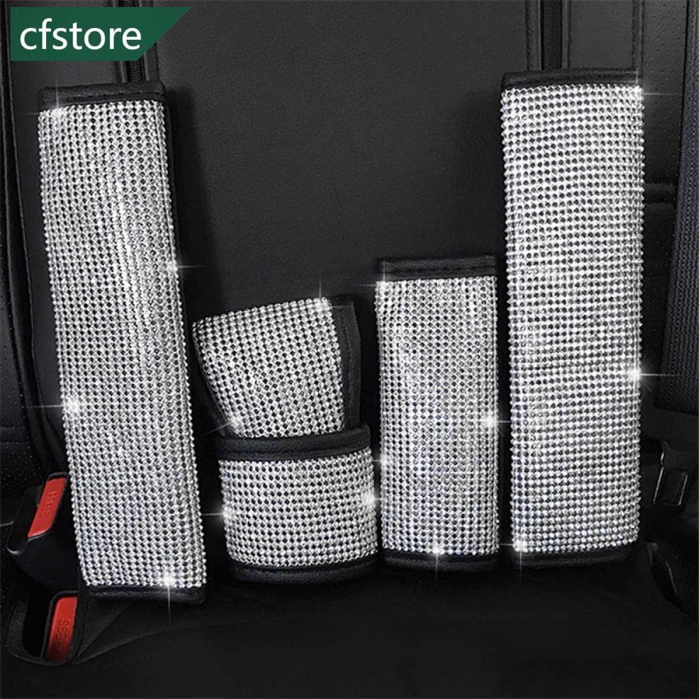 1PC Carro Rhinestones Cobertura Do Cinto De Segurança Almofadas Ombro Mudança De Marcha Freio De Mão Acessórios Internos