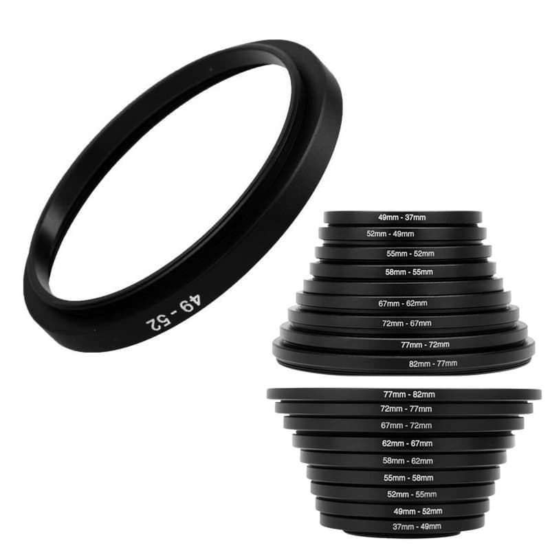 9PCS Conjunto De Anéis Adaptadores Para Montagem De Lentes De Câmera 37-82mm 82-37mm Todos Os Kits De DSLR