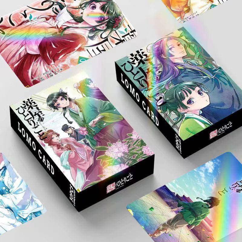 30Pcs/Set Japan Anime Kusuriya no Hitorigoto Os Diários Falsificados Cartão De Impressão Dupla Face Maomao Jinshi Cartões Laser Para Presentes E Coleção