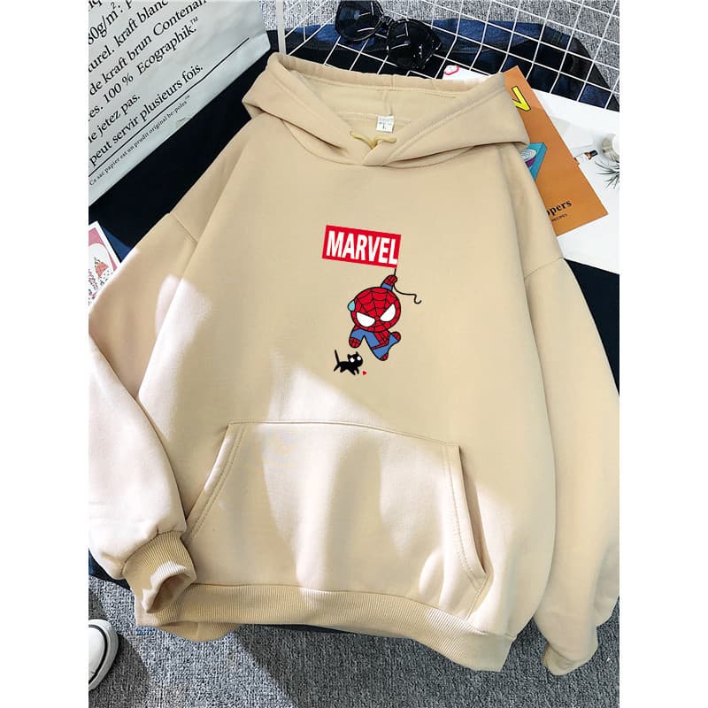 Moletom Canguru Com Capuz Inverno Masculino e Feminino Algodão Aranha Promoção Unissex