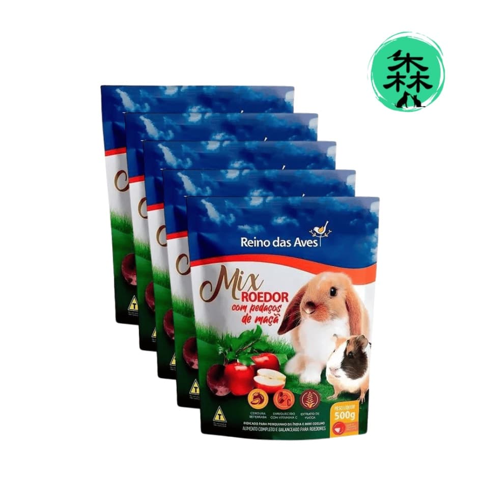 Kit Porquinho da India Gold Mix - 500gr - 5 und - Reino das Aves