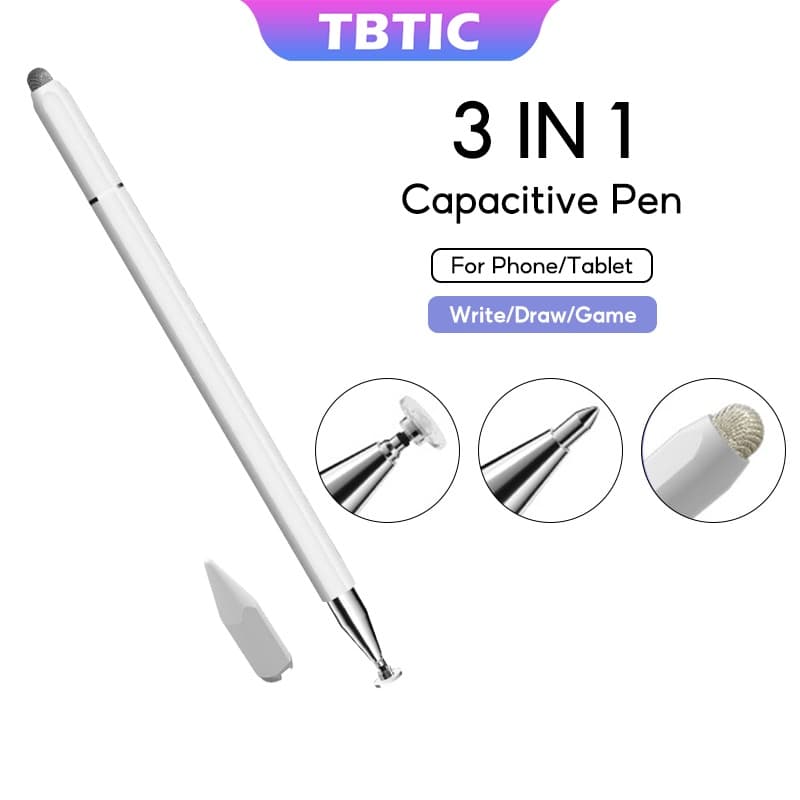 TBTIC 3 Em 1 Stylus Compatível Com Para Mesa Telefônica Android IPad Matepad Caneta Capacitiva Touch Screen