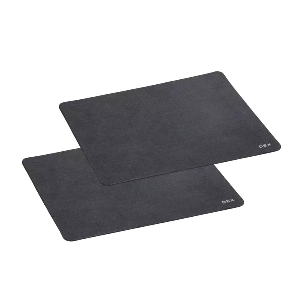 2 Un Mouse Pad Gamer Dex 180mm x 220mm Preto Superfície de Tecido e Base de Borracha Antiderrapante