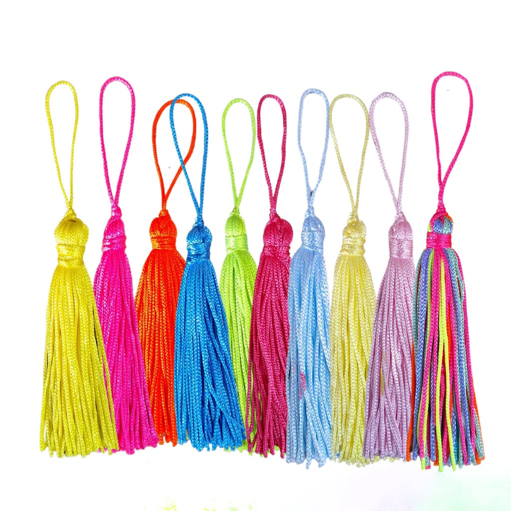 Pingente De Seda Tassel 7 cm com 10/ 50 ou 100 peças    Artesanato