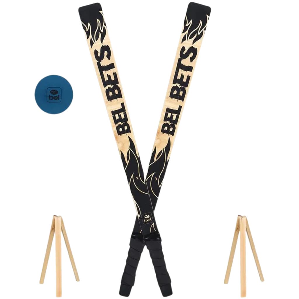 Kit 2 Tacos de Bets Com Bolinha Borracha Belfix Preto Praia