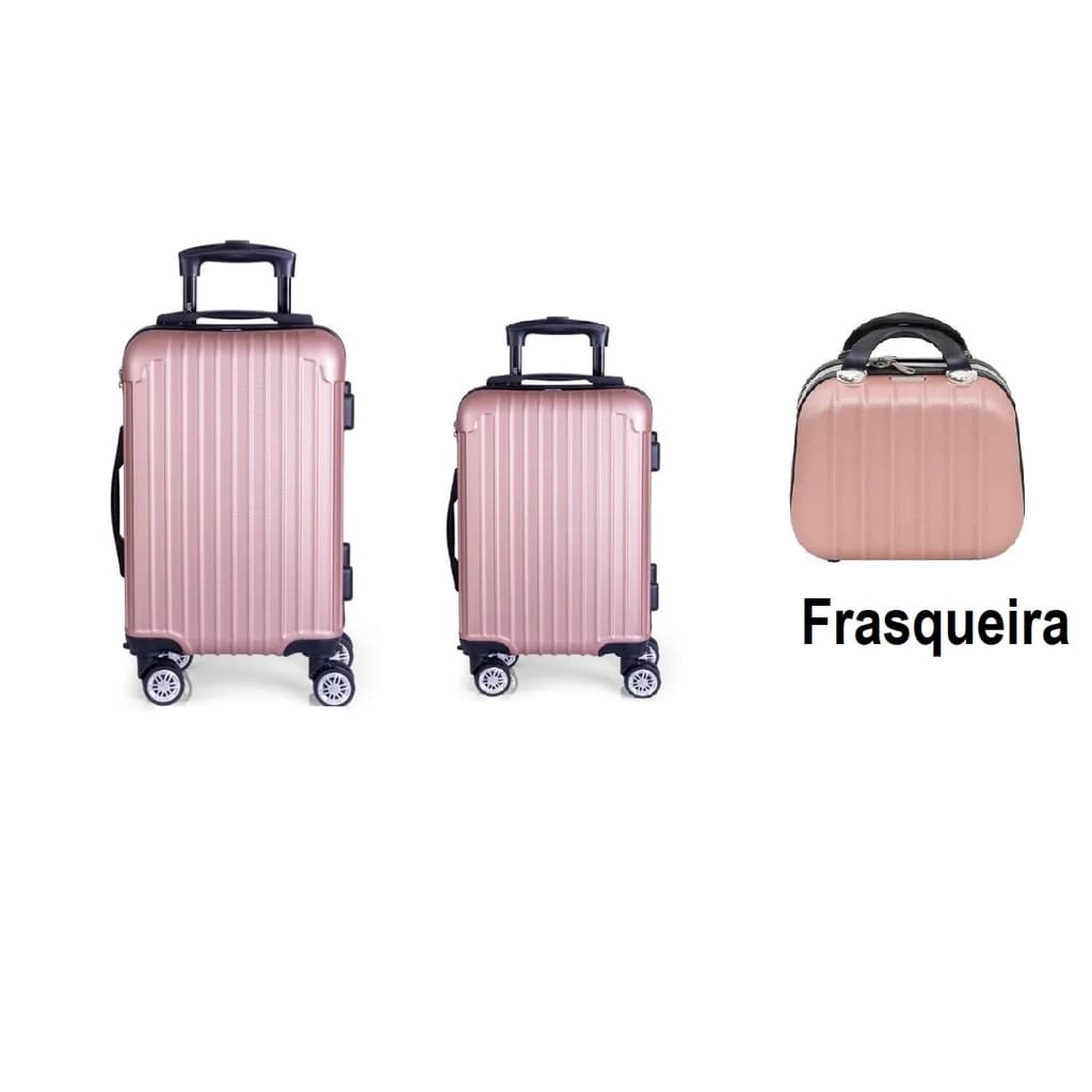 Kit Malas 360º 1 Media 23kg 1 Grande 32kg + Frasqueira